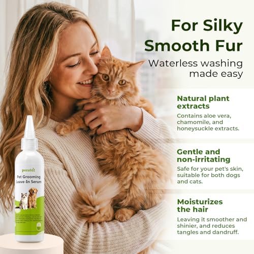 Pecute Self-Cleaning Steam Dog Cat Brush & Leave-in Conditioner, Cool Mist