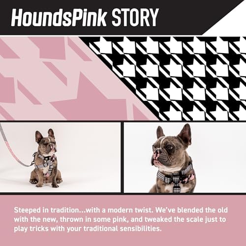 Wolfgang Heavy Duty, Adjustable Dog Collar with Quick Release Nylon Buckle for Walking & Training, HoundsPink Print, Small