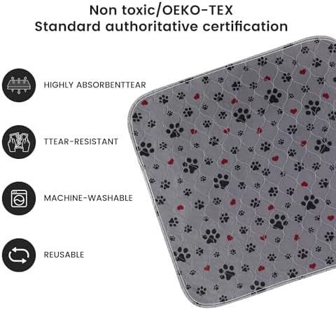Washable Pee Pads for Dogs,2 Pack Extra Large 36"x36" Super Absorbent Reusable Puppy Pads,Non-Slip 100% Waterproof Dog Pee Pads,Pet Training Pads for Couch, Crate,Potty Training,Floor