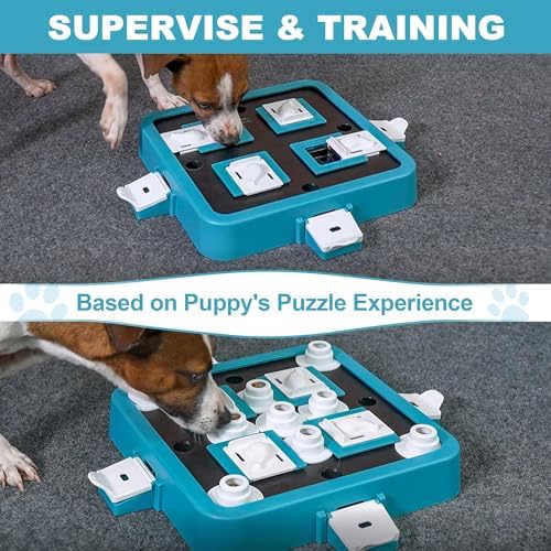 Aluckmao Dog Puzzle Toy Large Size - Adjustable Levels Food & Treat Game