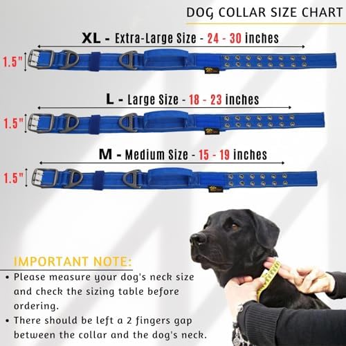 ADITYNA Heavy Duty Dog Collar for Medium Dogs with Traffic Handle