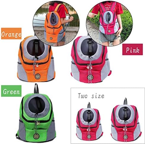 Pet Carrier Backpack for Small Dog cat up to 15~17lbs, Hands-Free Pet Travel Bag, Breathable Head-Out Design and Waterproof Bottom for Hiking & Travel
