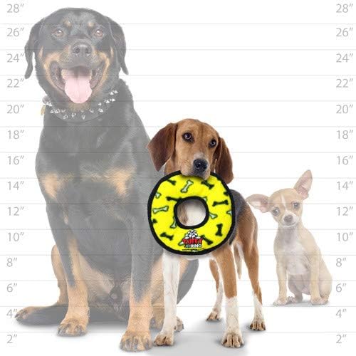 TUFFY® : 2 Pack Ring Dog Toy: Ultra Durable Plush Toy with Multiple Layers & Reinforced Seams, Washable and Floats, Original Construction