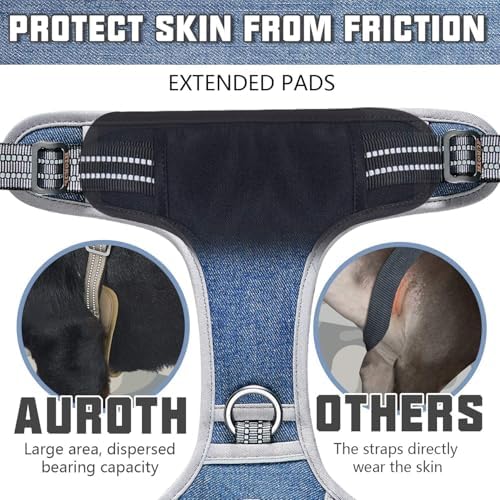 AUROTH Dog Harness for Small Medium Dogs, Tactical No Pull Dog Vest