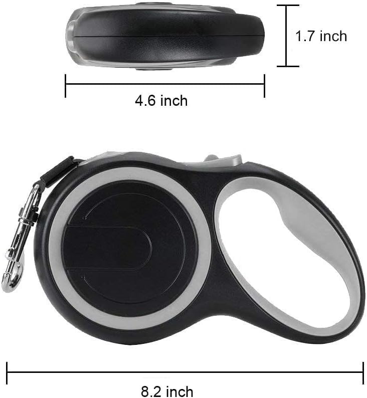 Retractable Dog Leash, EC.TEAK 26 Foot Dog Walking Leash for Medium Large Dogs up to 110lbs, One Button Break & Lock, Heavy Duty No Tangle. Large