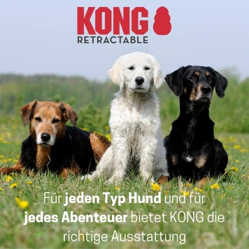 Alcott Kong Retractable Reflect, Large, Black, 16' Long