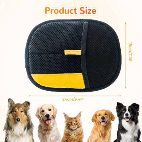 JUDUNA Pet Hair Remover Gloves, 2025 New Electrostatic Pet Hair Removal Gloves, Reusable Grooming Glove for Cats & Dogs