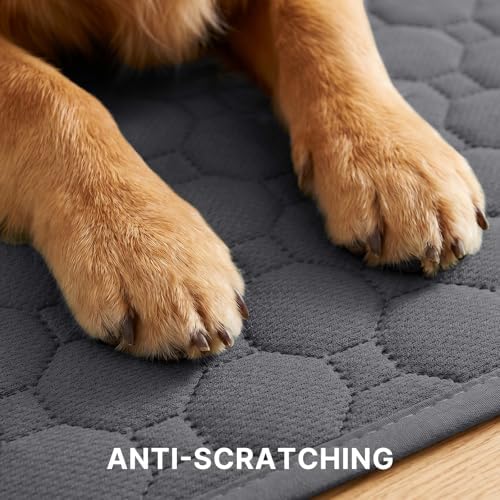 H.VERSAILTEX Premium Washable Pee Pads for Dogs 2 Pack Super Absorbent 100% Waterproof Reusable Non-Slip Quilted Puppy Training Pads for Crate Playpen Whelping & Potty Training(36"x36", Grey)