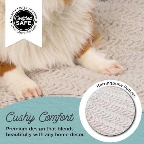 Best Friends by Sheri Comfy Crate Dog Bed Washable, Oyster, 36" x 24"