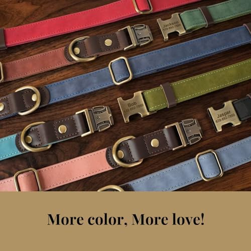 Personalized Dog Collars, Quick Release Buckle, Olive Green,XL
