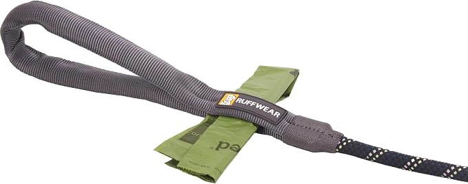 Ruffwear, Knot-a-Long Dog Leash, 30-inch Short Rope Lead, Obsidian Black
