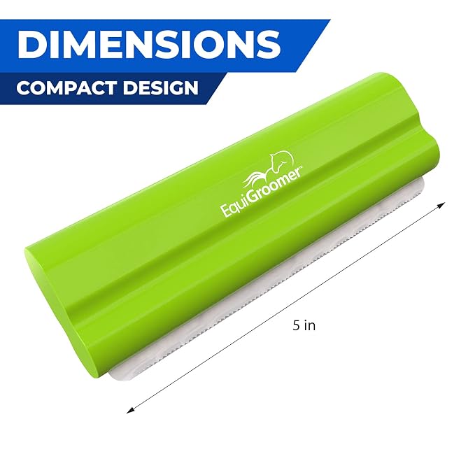 EquiGroomer 5-Inch Undercoat Deshedding Brush for Dogs & Cats, Lime | Best for dogs up to 100 lbs and cats of any size, short or long hair, stainless blade, no cutting or pulling