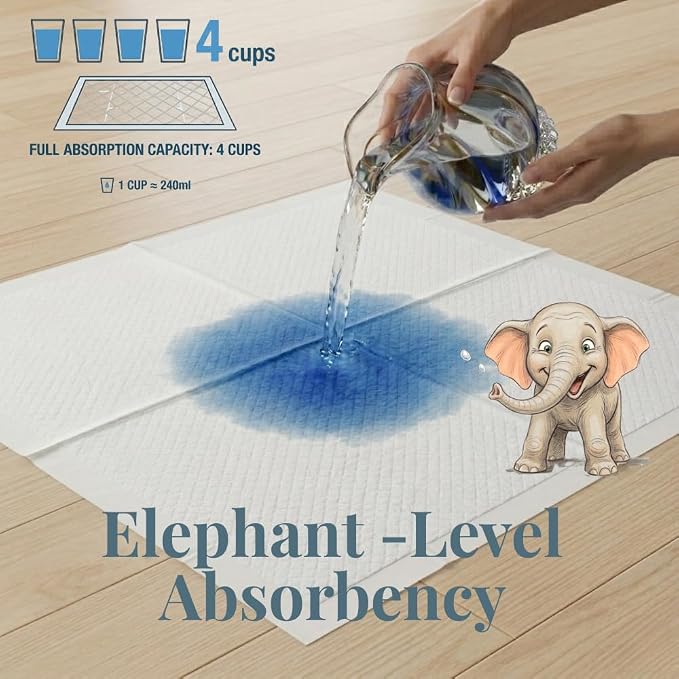 Quick-Drying & Super Absorbent Precious Puppy Pads, Leak-Proof & Unscented White Dog Pee Pads | Premium Potty Training Pads for Dogs (1, Large)