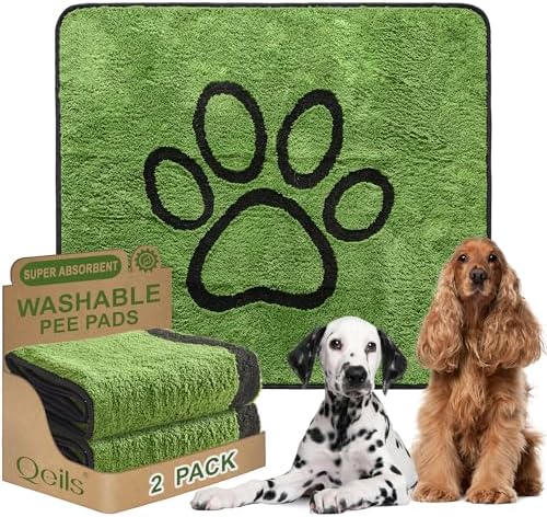 Qeils Reusable Dog Pee Pads, Washable Puppy Pads, Leak-Proof 48"x48" 2 Pack