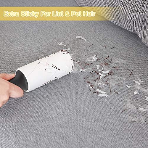 Lint Roller Pet Hair Remover - Sticky Lint Remover Rollers for Clothes Pet Hair Cat 8 Pack