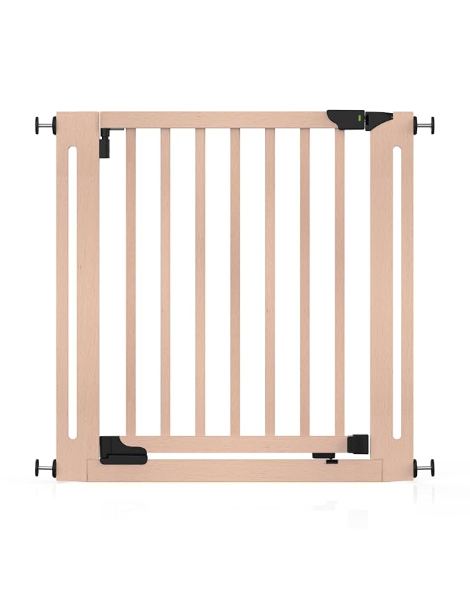 Baby Delight SizeWise™ Wood Pressure Mounted Safety Gate 31.1"-35" | Extra-Wide Passage | Auto-Close Two-Way Opening | Easy Installation | PEFC Certified Beech Wood (28.7" Passage)