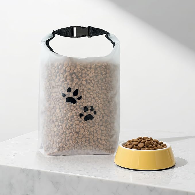 Dog Food Storage Bag with Roll-Top Closure, for Traveling, Camping,Boarding, Food Grade, 14 Cups (Mini)