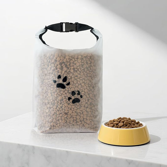 Dog Food Storage Bag with Roll-Top Closure, for Traveling, Camping,Boarding, Food Grade, 14 Cups (Mini)