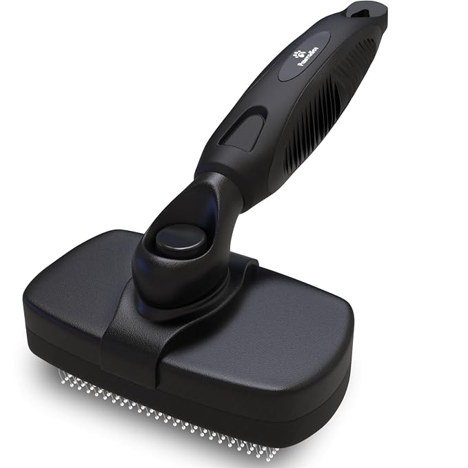 Deshedding Dog Brush for Shedding – Self Clean Cat Brush Deshedding & Grooming Tool for Long Haired and Short Haired Dogs, Slicker Brushes for Dogs, Skin-Friendly, Retractable Bristles, Easy to Clean