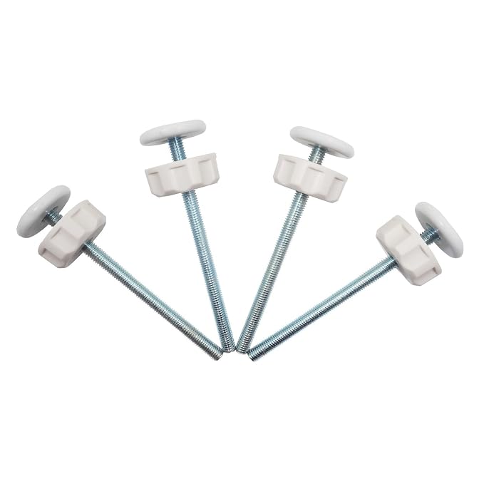 Extra Long M8 (8mm) Spindle Rods for Pressure Mounted Baby and Pet Safety Gates 4 Pack Replacement Set (8mm, White)