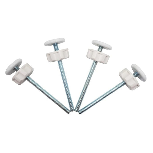 Extra Long M8 (8mm) Spindle Rods for Pressure Mounted Baby and Pet Safety Gates 4 Pack Replacement Set (8mm, White)