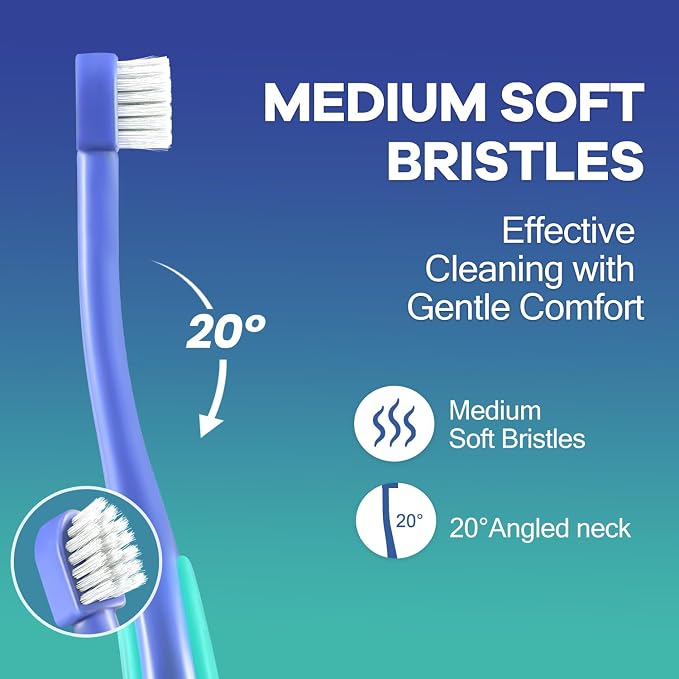 Deep-Clean Pet Toothbrush for Cats & Small Dogs, 20° Grip | Medium-Soft Care. Better Plaque Lift. Hygienic Standing Base. Secure 20° Grip. Daily Brushing Comfort.