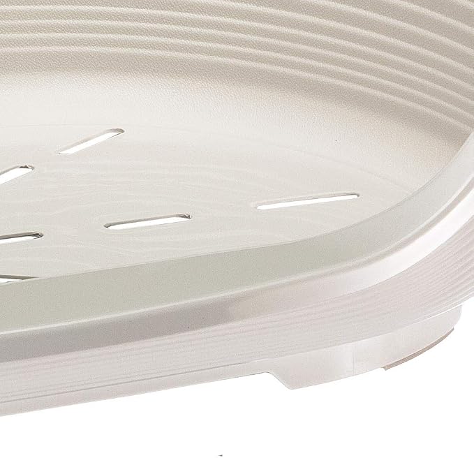 Ferplast Cat Bed, Plastic Dog Bed Small, Ventilation Holes and Non-Slip Rubber Feet for Added Stability 49 x 36 x h. 17.5 cm. White | More hygiene, comfort and freshness with a ventilated, easy-clean design
