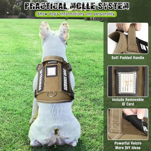 Tactical Dog Harness and Leash Set Small Sized Dog+10 Dog Patches