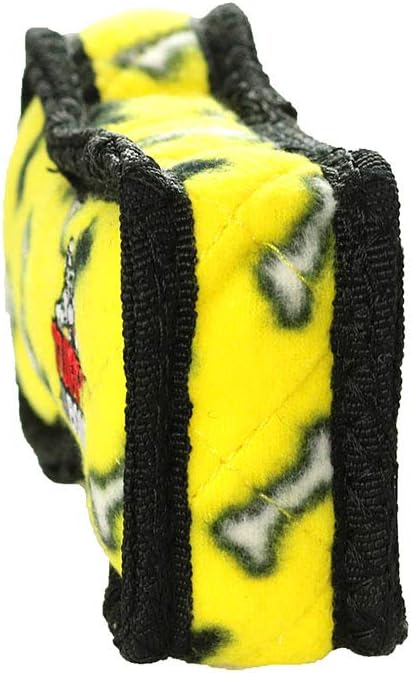 TUFFY - World's Tuffest Soft Dog Toy - Junior Bone -Squeakers -Multiple Layers. Made Durable, Strong & Tough.Interactive Play(Tug, Toss & Fetch). Machine Washable & Floats (Yelllow Bone, Bone2 2 Pack)