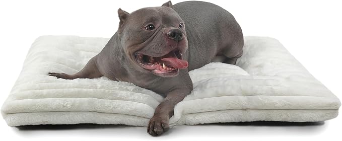 36 Inch Dog Crate Bed for Medium to Large Size Dogs,Ultra Soft Dog Pad for Crate or Cage Washable & Anti-Slip Kennel Pad for Pets Cozy Sleeping Mat,Fluffy Comfy Pet Mattress Cushion(35" x 23", Cream)