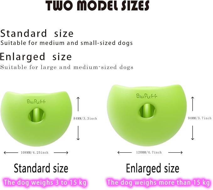 Treat Dispensing Dog Toy & Slow Feeder Bowl, Interactive Puzzle and Mental Toy for Anxiety Relief,Chase Play, and Use as Freezable Lick Bowl (Peach Pink, Small 357g)