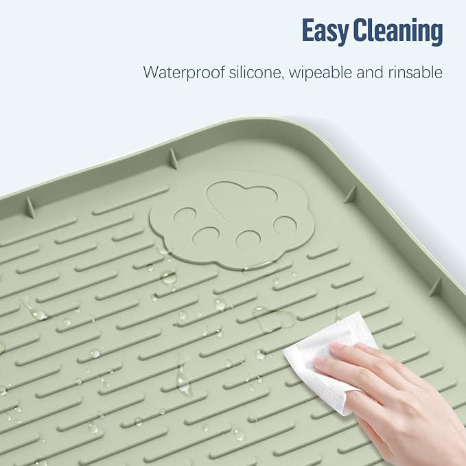 Pee Pad Holder for Dogs 70''x45'' Silicone Puppy Pee Pad Tray, Khaki | Extra Large Dog Potty Tray Leak-Proof, High Edge, No Spill Training Pads for Floor Protection, No Pee Pads