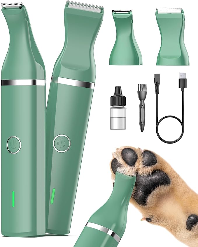 oneisall Dog Clippers with Double Blades,Cordless Small Pet Hair Grooming Trimmer