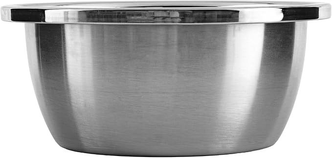 Dog Bowl, Stainless Steel for Mid-Large Breeds, 8 x 3.6in, 64-oz Capacity | 8-inch Diameter, Replacement Food Feeder Bowl, Clean Stainless, SUS 304