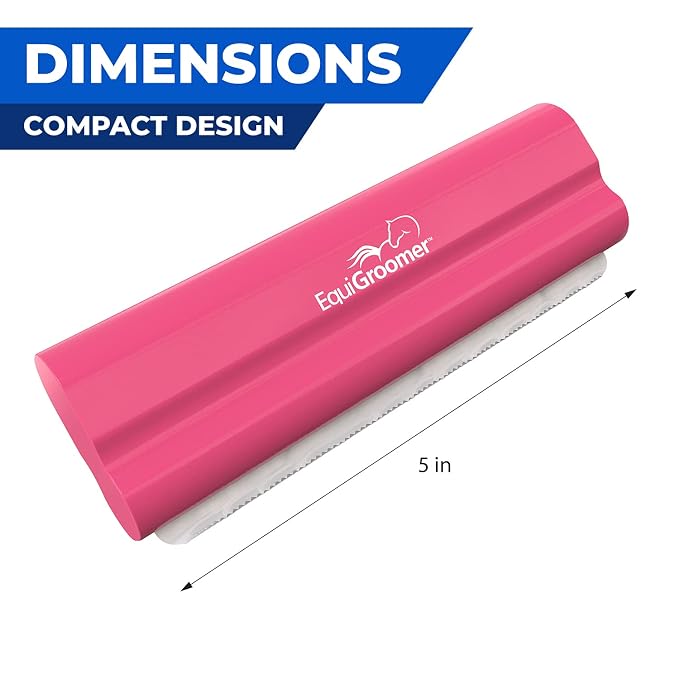EquiGroomer 5-Inch Undercoat Deshedding Brush for Dogs & Cats, Pink | Best for dogs up to 100 lbs and cats of any size, short or long hair, stainless blade, no cutting or pulling