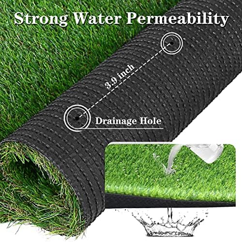 GLOBREEN Extra Large Artificial Grass Pee Pads for Dogs Potty Training, 4FT X 6FT Fake Turf Outdoor Rugs for Pets Patio Balcony, with Drainage Hole