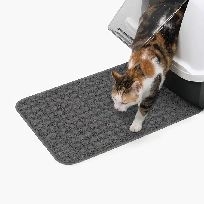 Catit Cat Litter Mat Rectangle Non-Slip Litter Trapping Mat Soft | Comfortable, Easy to Clean for All Cat Litter Types, Small