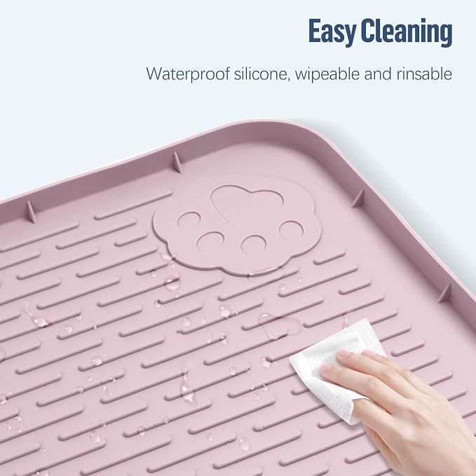 Pee Pad Holder for Dogs 34''x22'' Silicone Puppy Pee Pad Tray, Pink | Extra Large Dog Potty Tray Leak-Proof, High Edge, No Spill Training Pads for Floor Protection, No Pee Pads