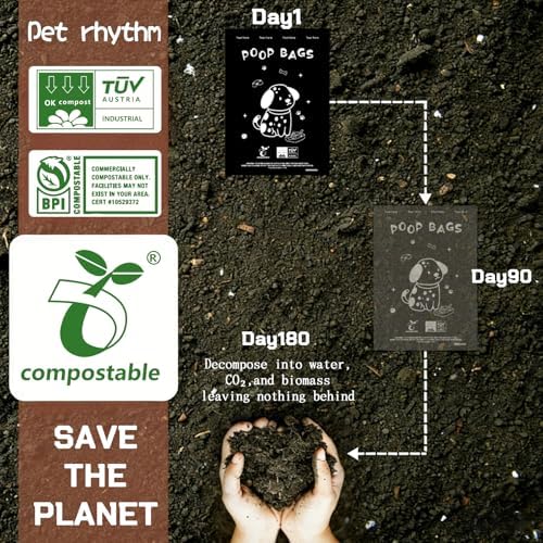 Biodegradable Dog Poop Bags 13×9in 240 count with Free Dispenser