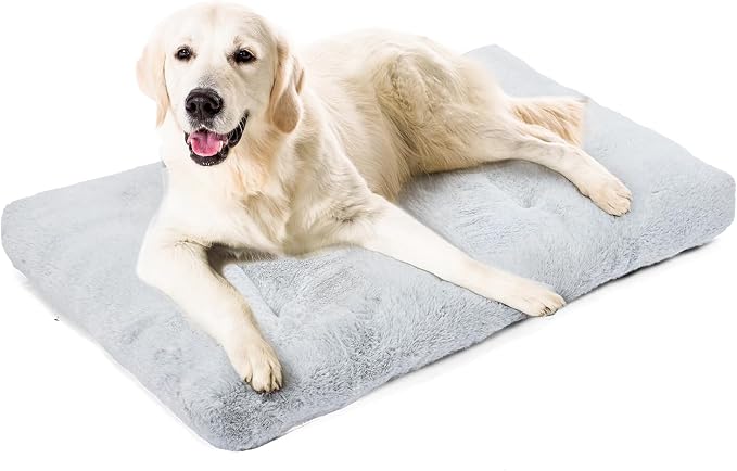 Amazon Basics Large Dog Bed for Crate, Washable Large Dog Mat for Pet Kennel, Anti-Slip, 42x28x4 Inches