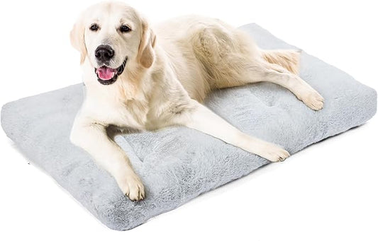 Amazon Basics Large Dog Bed for Crate, Washable Large Dog Mat for Pet Kennel, Anti-Slip, 42x28x4 Inches