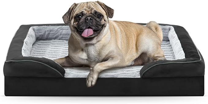 FURTIME Orthopedic Small Dog Bed, Waterproof Dog Beds, 28x23x6.5 Supportive Foam Pet Couch Bed with Removable Washable Cover and Nonskid Bottom