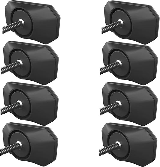 ICERO - Baby Gate Wall Protector - Protect Walls & Doorways from Pet & Dog Gates - for Child Pressure Mounted Stair Safety Gate- 8 Pack, Black