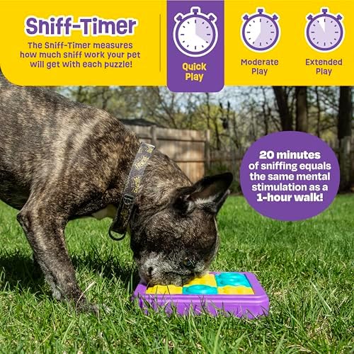 Brightkins Tic Tac Toe Treat Puzzle - Enrichment Toys for Dogs, Interactive Puppy Toys, Cat Feeder Toy, Puzzle Feeder for Dogs and Puppies, Dog Toy Brain Stimulation, Pet Games for Boredom