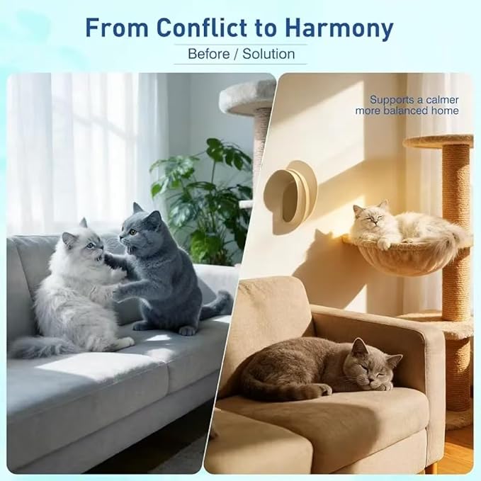 Pheromone Diffuser Refill, Portable Scent Diffuser Liquid Refill for Daily Indoor Household Use — for 60-Day Cat Calming Diffuser Kits