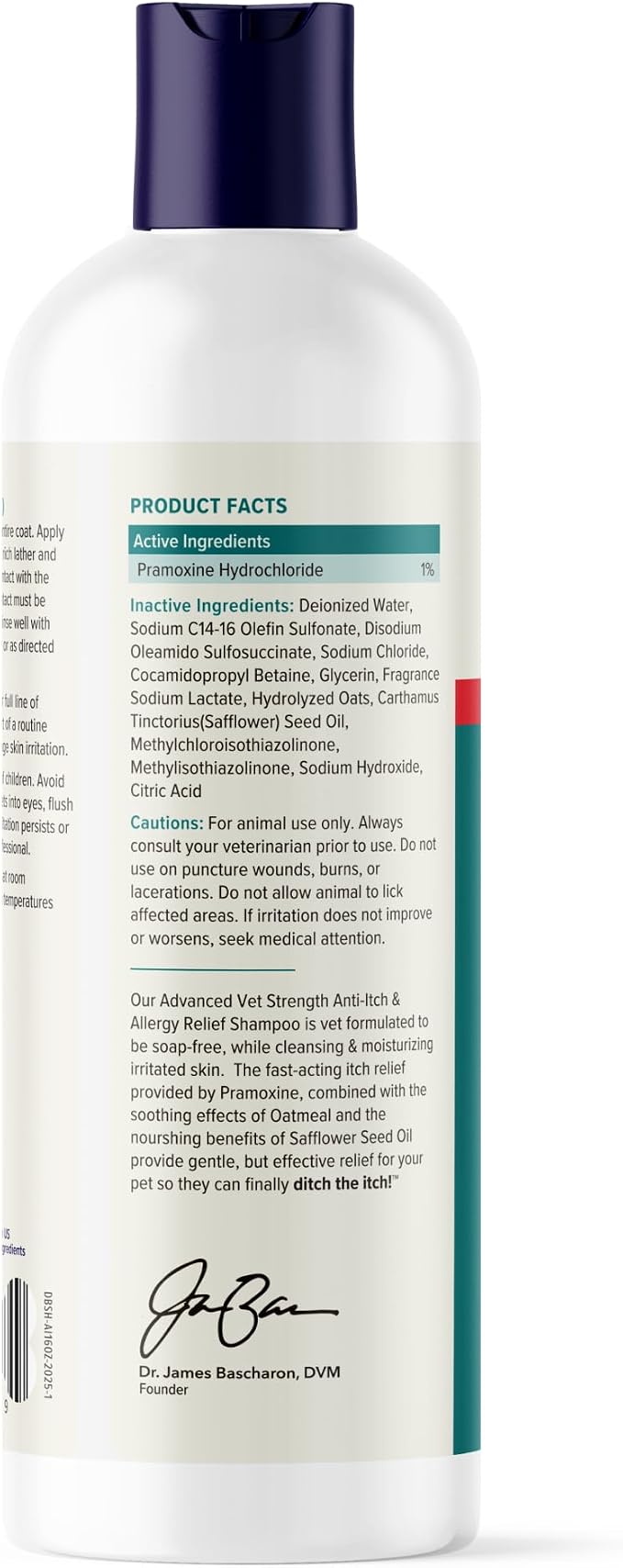 Vetnique Dermabliss Advanced Medicated Pramoxine Anti Itch Dog Shampoo | Itchy Skin Relief & Allergy Relief, Max-Strength Soap-Free Oatmeal Dog Wash, Cat Shampoo & Puppy Shampoo, Sensitive Skin