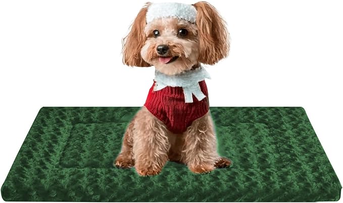 Soft Reversible Dog Mat - Dual-Sided Design for All Seasons - Machine Washable for Crates, Travel, and Home