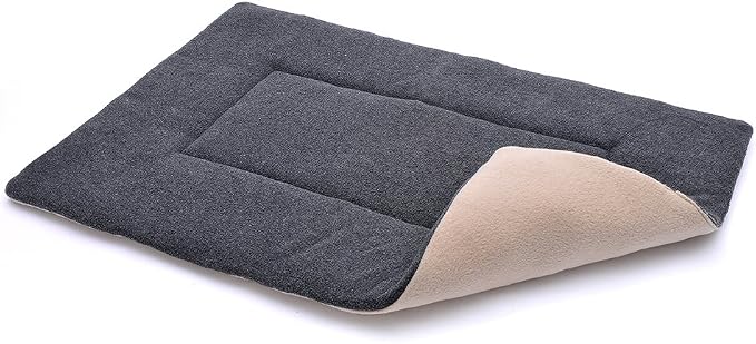 Small Dog Bed 22x13, Washable Flat Pet Bed, Reversible Dog Crate Pad | Double Sided Dog Mat, Dog Beds for Small Dogs, Machine Washable Flat Dog Bed, Puppy Bed