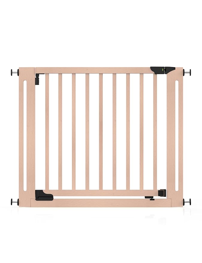 Baby Delight SizeWise™ Wood Pressure Mounted Safety Gate 37.4"-41.34" | Extra-Wide Passage | Auto-Close Two-Way Opening | Easy Installation | PEFC Certified Beech Wood (28.7" Passage)