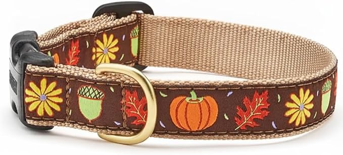 Up Country Harvest Time Pattern Dog Collar, Large (15 To 21 inches) 1 Inch Wide Width